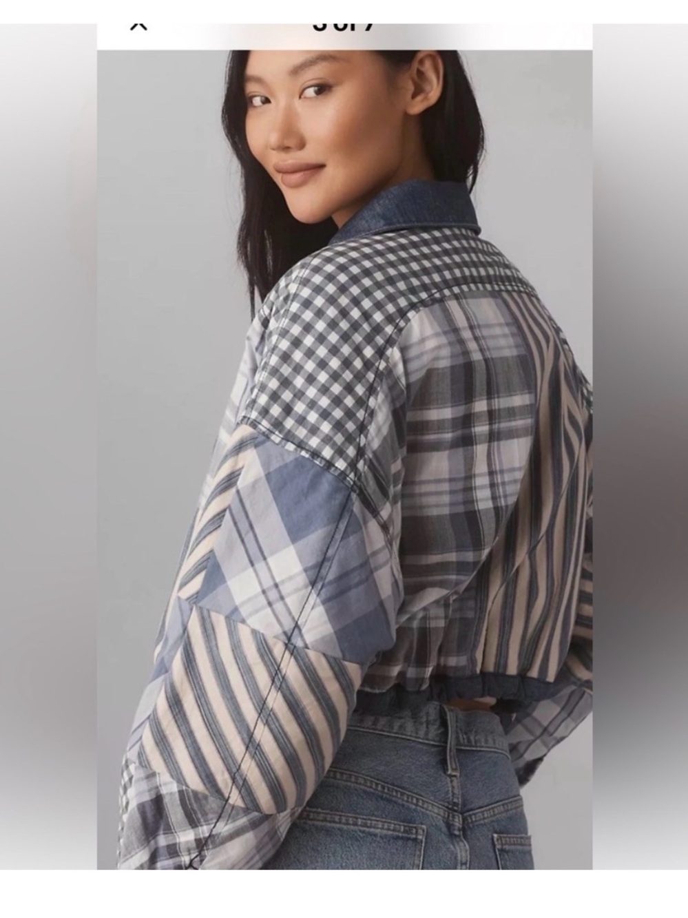 Pilcro Patchwork Jacket
Chambray, plaids, Blues
M - Picture 3 of 12